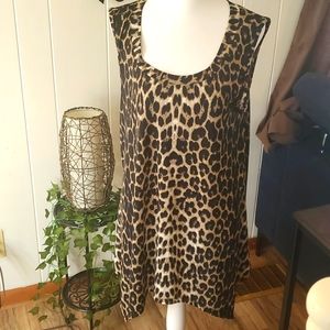 Women's Studded Leopard 🐆 Flowing Tank Top